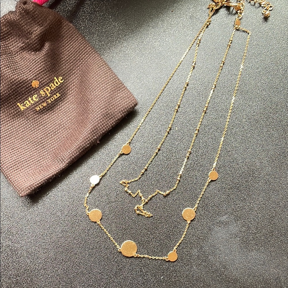 Kate spade double layer gold necklace